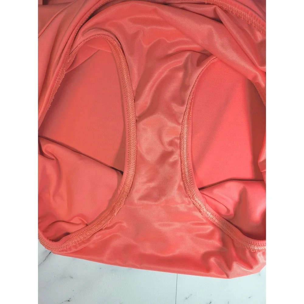 Lands End Womens Salmon Pink Swim Skirt Attached Brief Petite 14P